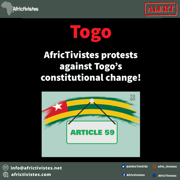 [Togo] AfricTivistes protests against Togo’s constitutional change!